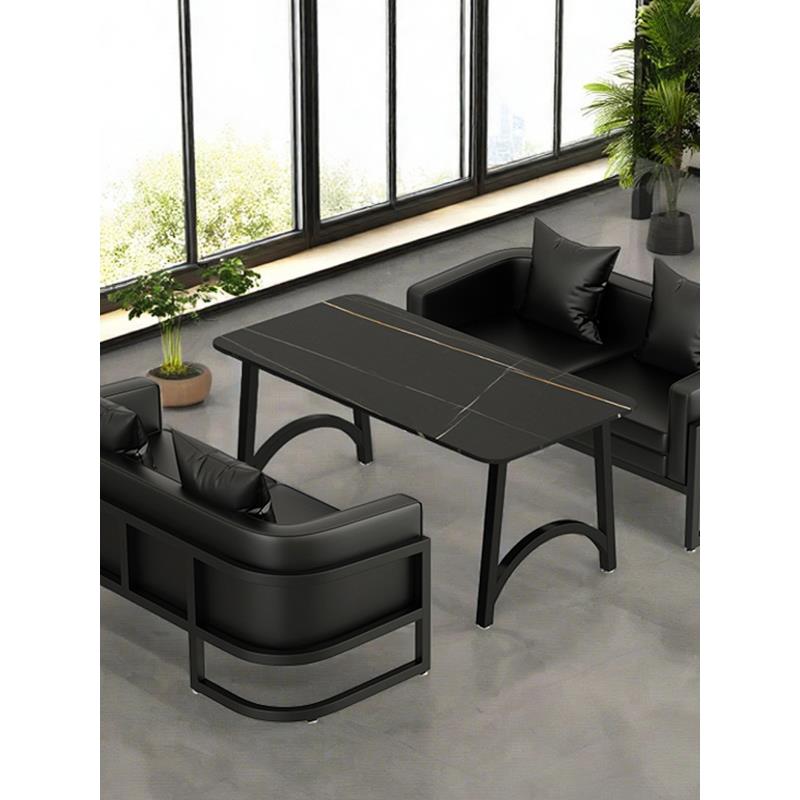 奶茶店工业风卡座休闲烧烤洽谈接待酒吧商用餐厅桌椅组合铁艺沙发