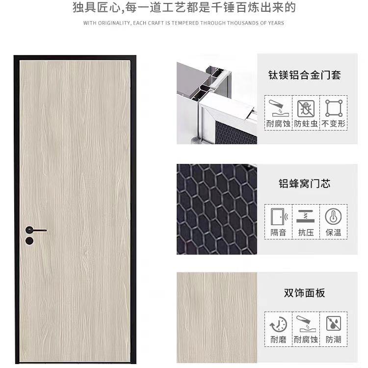 铝木门室内门卧室门极简极窄外开内开定制涂料隐形门隐框门铝框门