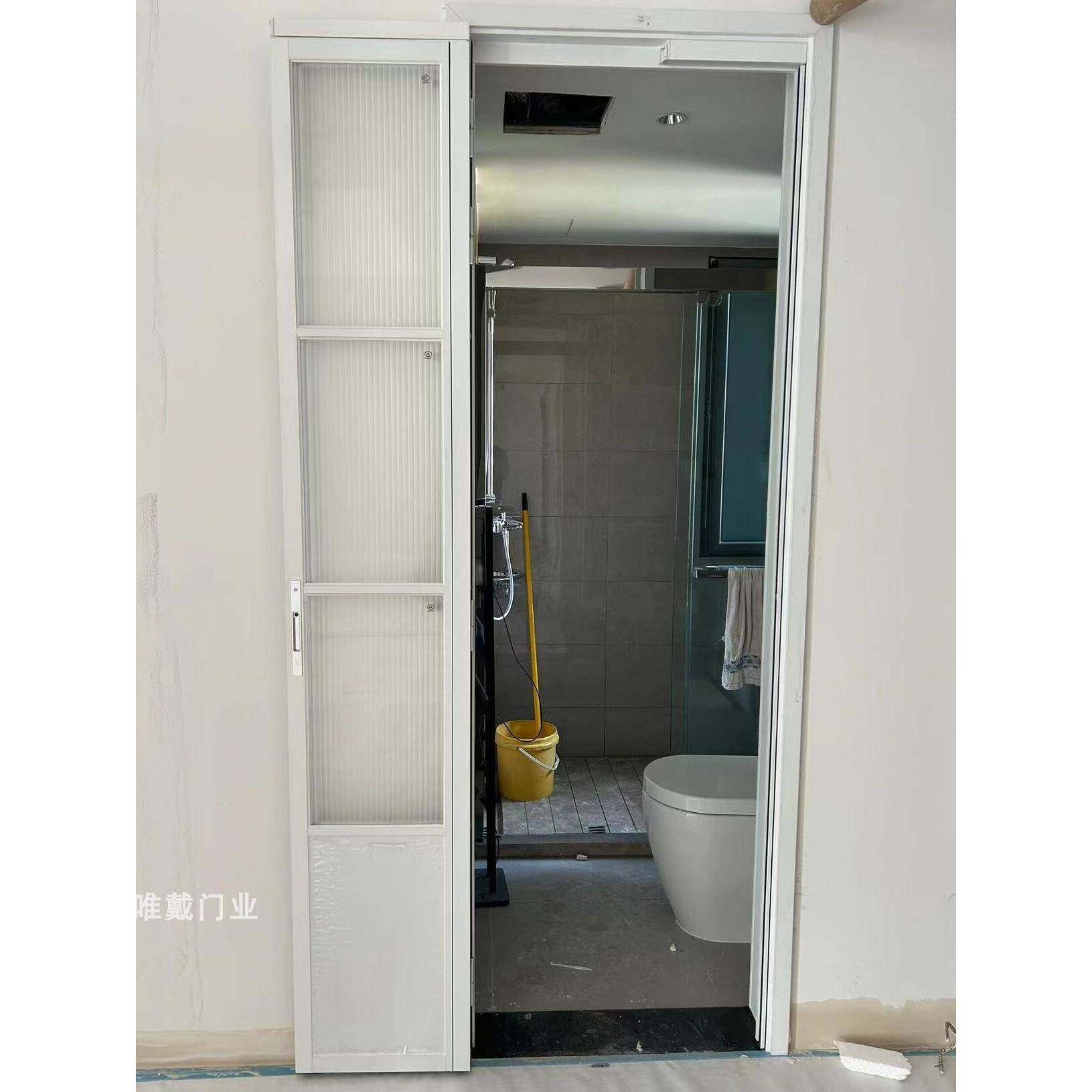 窄边pd门平开推拉一体门厕所折叠门卫生间门pt门定制平移门厨房门