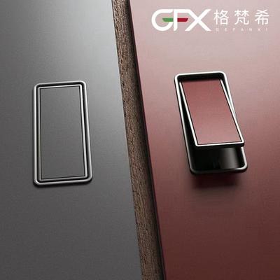 衣柜门同色暗拉手灰色简约整体橱柜门嵌入式隐形开 槽翻盖暗藏门