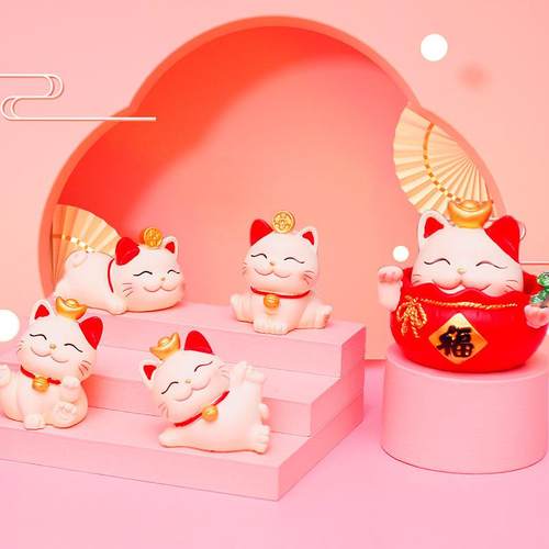 猫新春礼物维江客厅摆件节庆日新年工艺礼品创意玄关装饰品