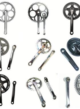 自行车牙盘单盘拆卸中空方孔三轮车牙盘3236齿盘前拐脚镂空变速