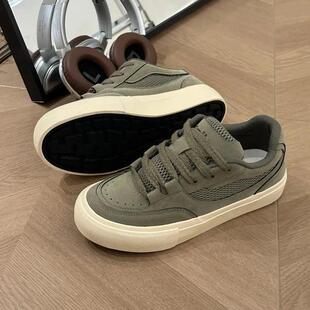 嘉珩策百货2026新款春季男鞋干净感痞帅板鞋小众厚底面包鞋子男