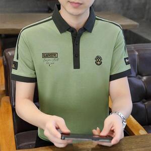 老男孩轻奢3高档夏季潮牌polo衫男撞色短袖T恤衫精美刺绣潮流上衣