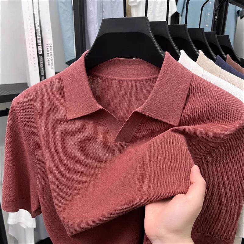 梵艺潮奢男装polo衫男短袖T恤2026新款夏季休闲爸爸体恤显瘦翻领