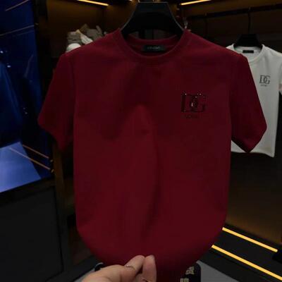 尤米轻奢LMVQ2026春夏款欧洲站时尚日常情侣圆领舒适烫钻男短袖