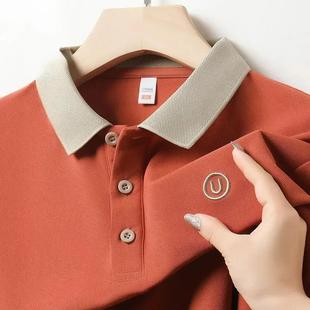 透气修身 合诚优品臻选m男士 纯色商务翻领I中年短袖 夏休闲 pol 薄款