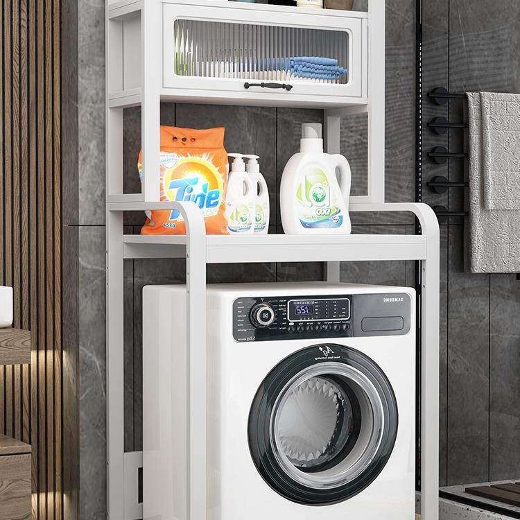 洗衣机上方置物架落地阳台可调节免打孔滚筒波轮洗衣机多层收纳架