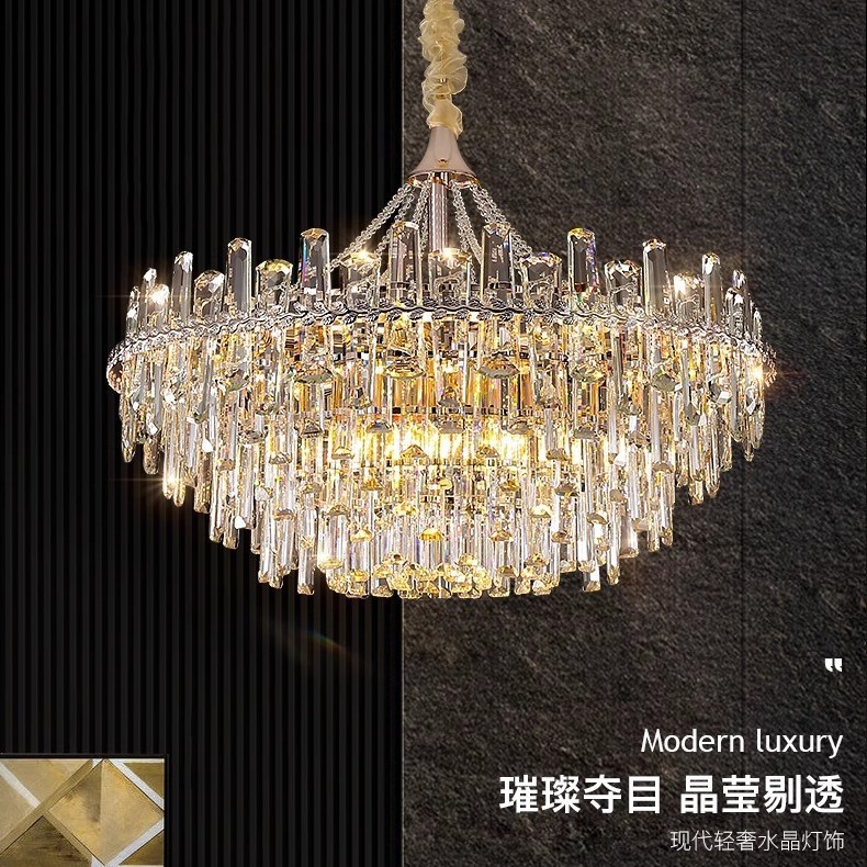 跨境轻奢水晶吊灯大气后现代