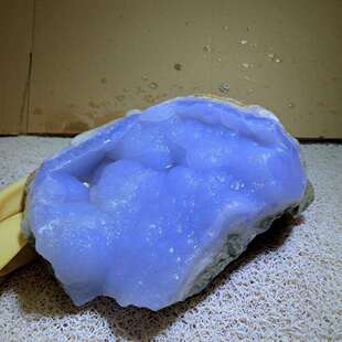 非洲蓝玛瑙蓝玉髓大杨树玛瑙带晶芽摆件雕刻料雕刻饰品观赏石摆件