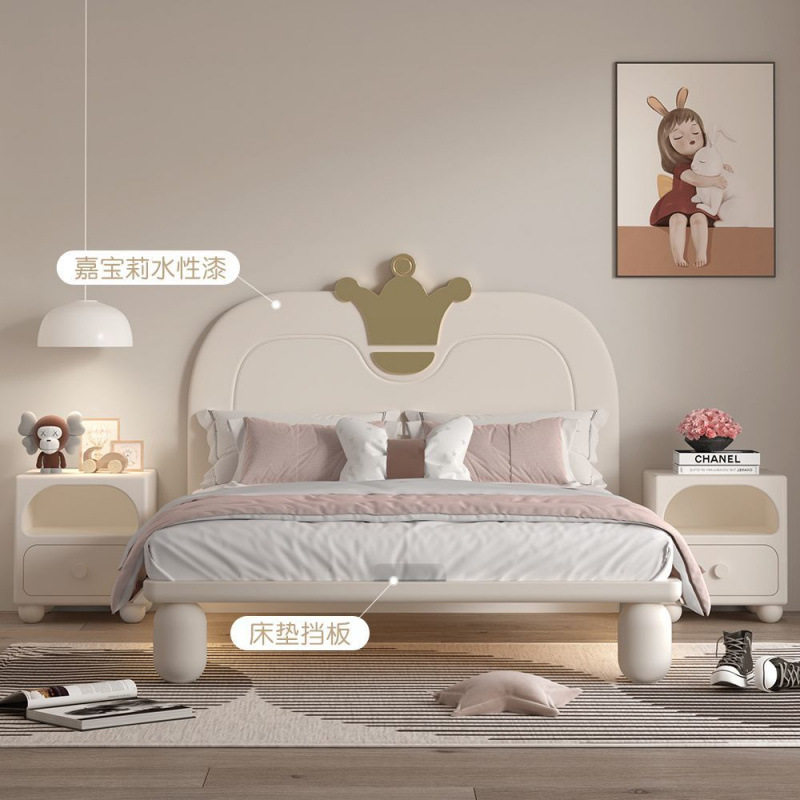 汐木XM实木悬浮小户型女童床