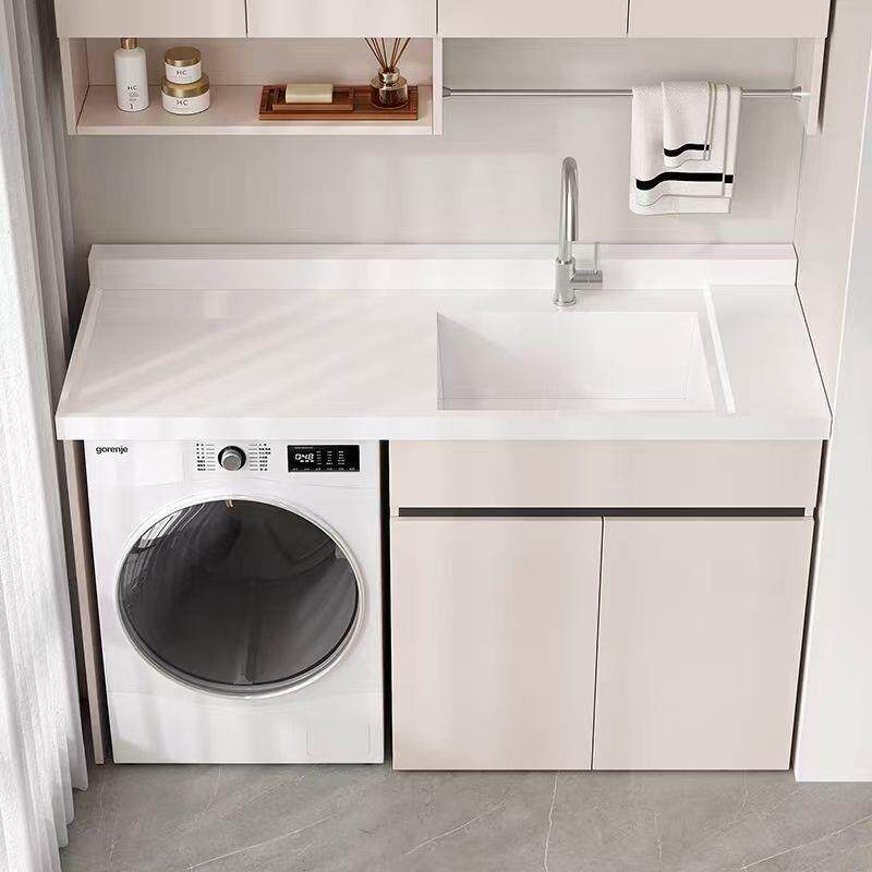 洗衣机柜不带搓衣板组合阳台蜂窝铝洗衣池盆柜一体洗衣柜台盆