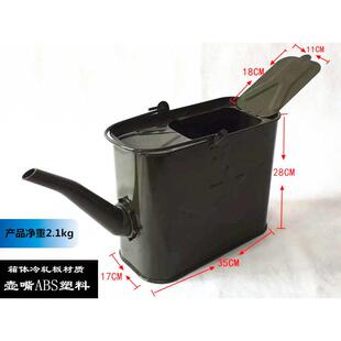 柴油壶注水桶14L15升转换桶 加厚长嘴汽油桶手提加油桶铁桶便携式