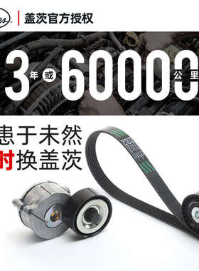 盖茨适配307世嘉408发电机修理6PK1700套装1.6 308皮带涨紧轮惰轮