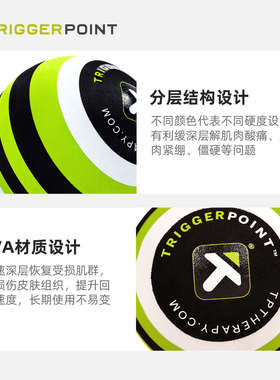 triggerpoint花生瑜伽球可调节按摩筋膜球肌肉放松瑜伽健身泡沫轴