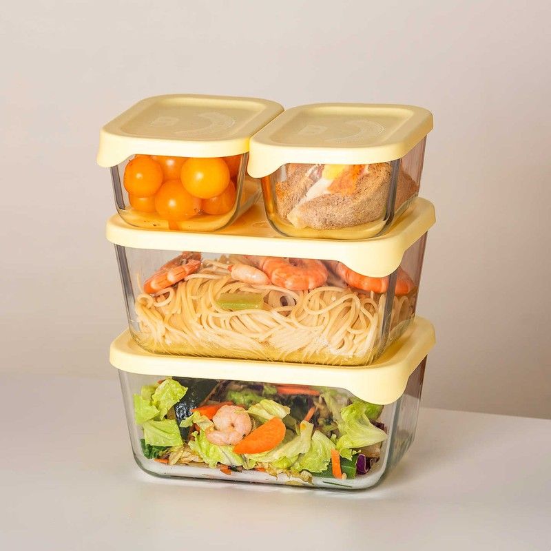 玻璃保鲜盒食品级冰箱冷冻透明大容量收纳盒可微波加热上班族饭盒图片