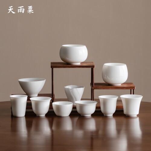 白瓷茶杯客杯品茗杯单杯