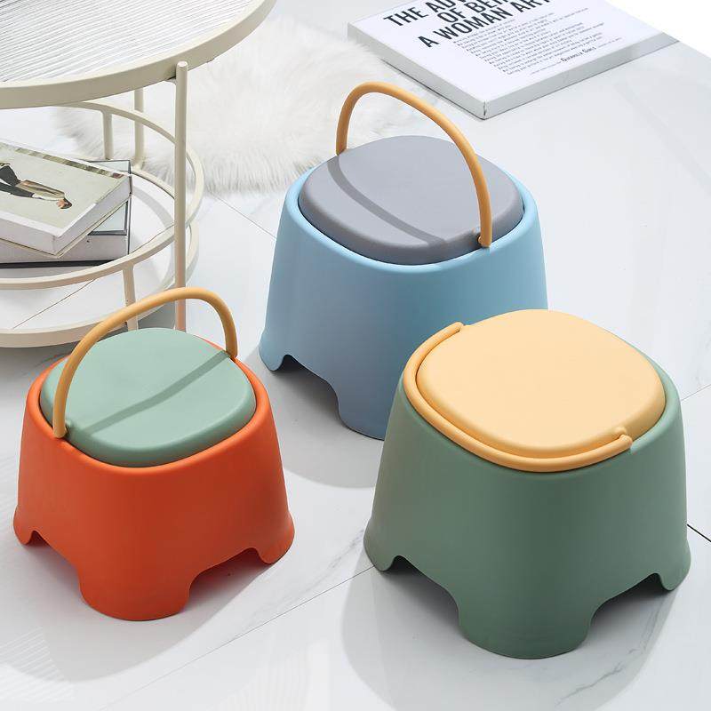 家用提手板凳防滑板凳带餐桌浴室成人加厚椅子塑料客厅茶几小凳子