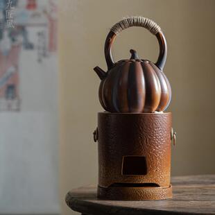 围炉煮茶炭炉家用室内全套烤茶炉茶壶泡茶煮茶炉罐罐茶煮茶器炉子