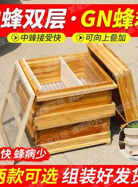 GN蜂箱全套双层杉木中蜂