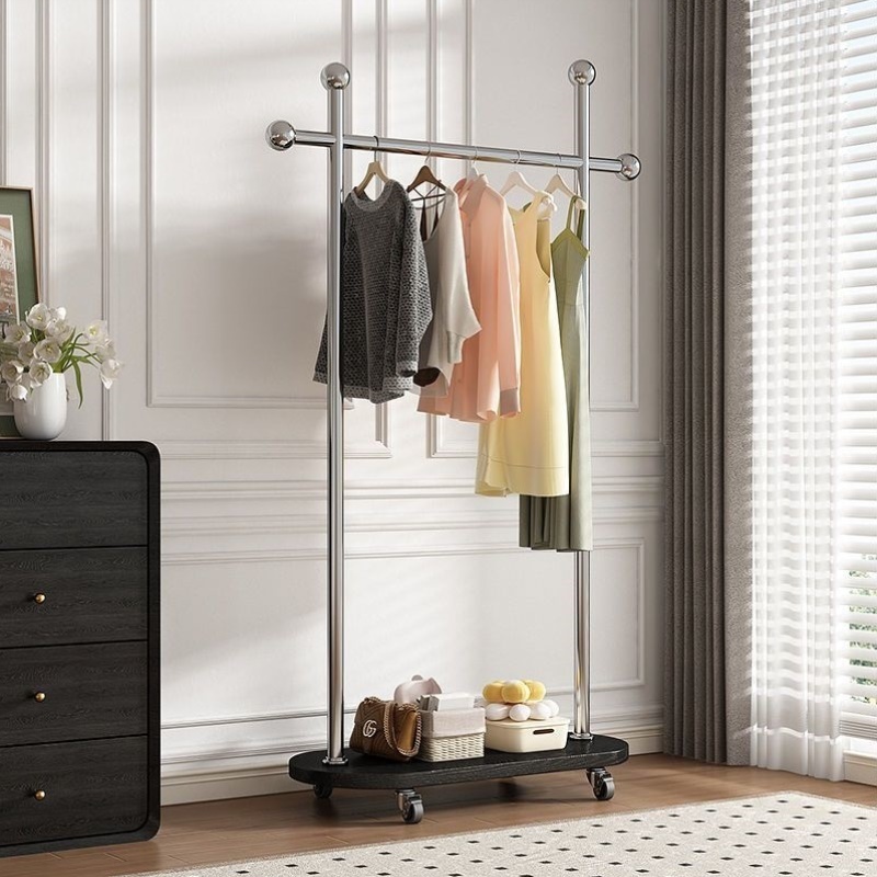 中古衣帽架可移动卧室挂衣服架子客厅入户玄关落地家用简易收纳架