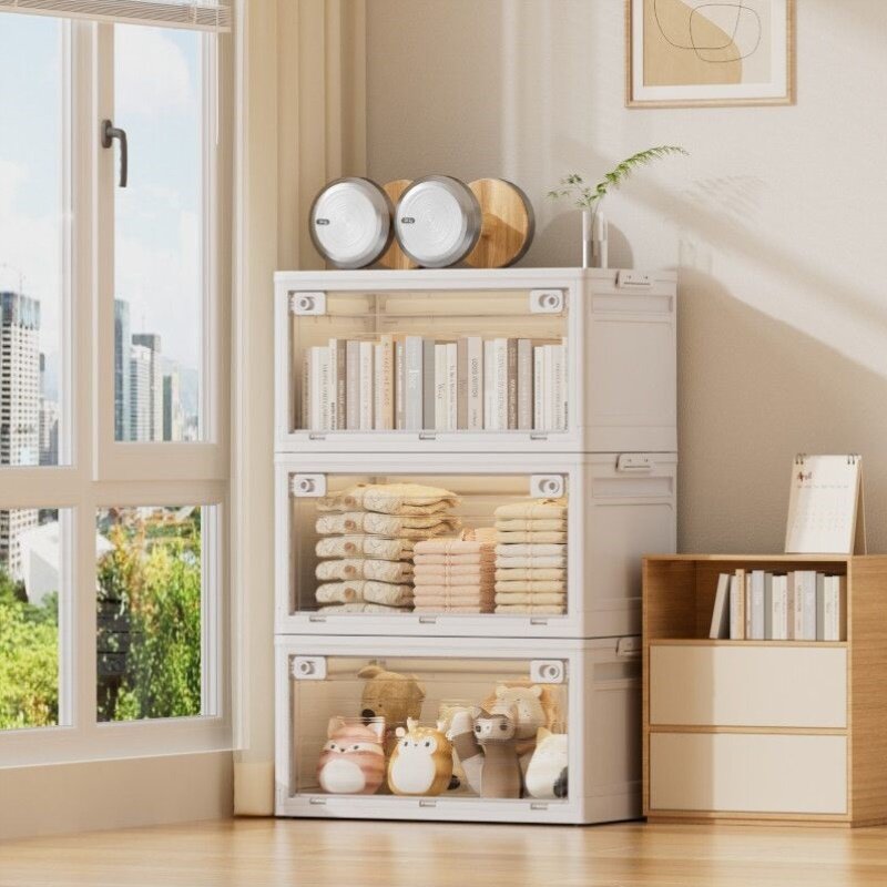 收纳箱透明可视加厚超大容量家用客厅卧室书本被子收纳储物箱宿舍