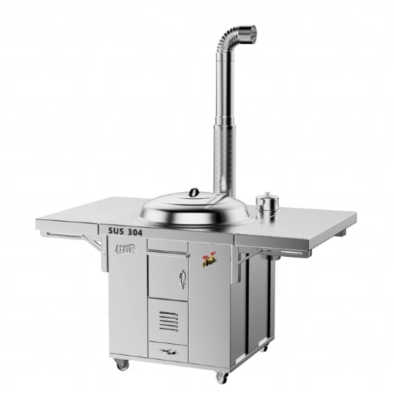 304不锈钢柴火灶农村家用烧木柴室内无烟加厚可移动土灶台柴火炉