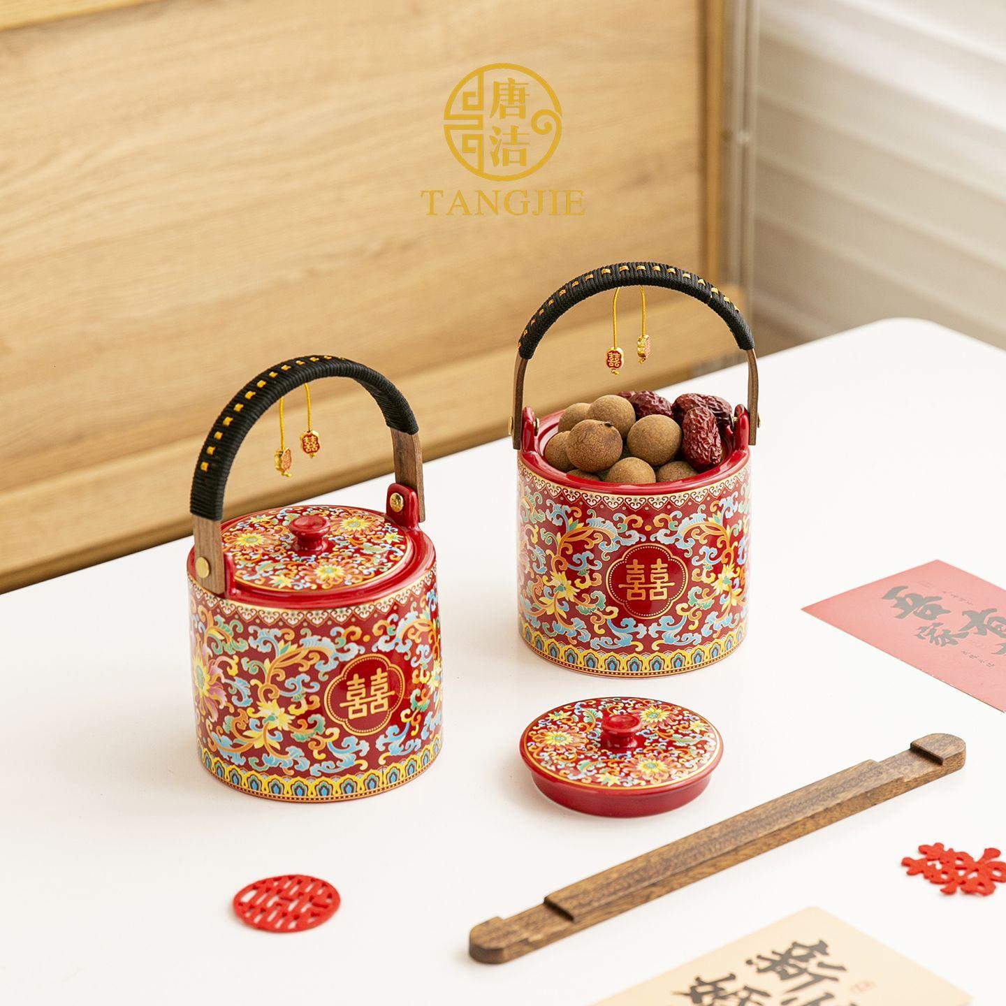 新中式红色子孙桶婚庆用