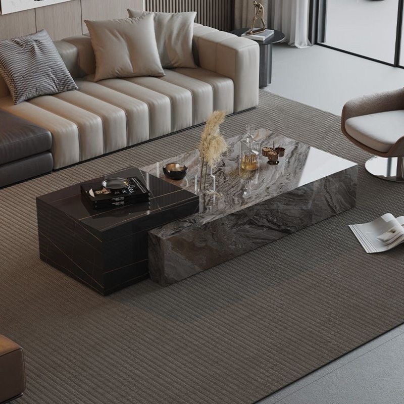 茶几客厅岩板桌家用小户型轻奢简约现代新款2025高级感茶桌组合