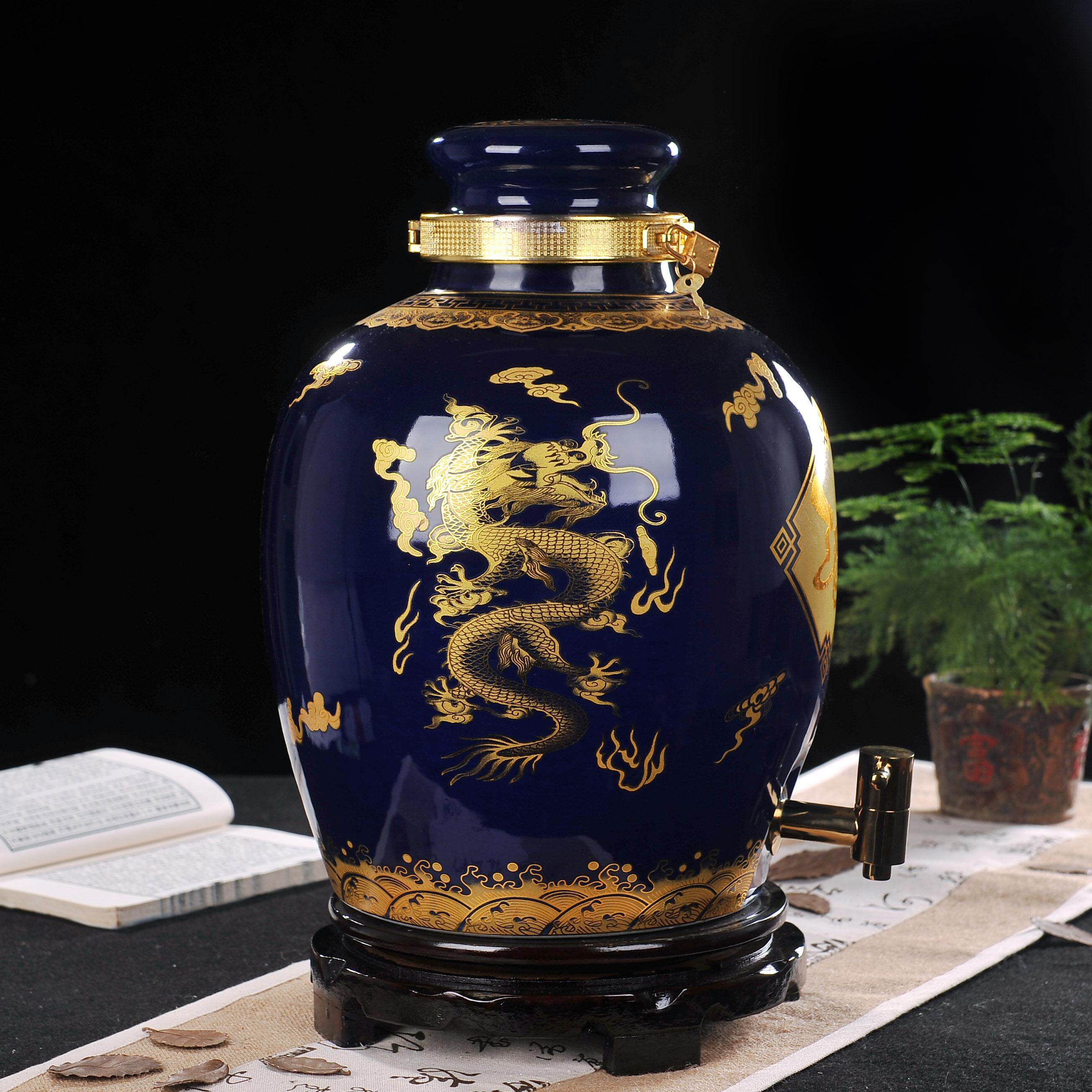 景德镇陶瓷酒坛子家用带