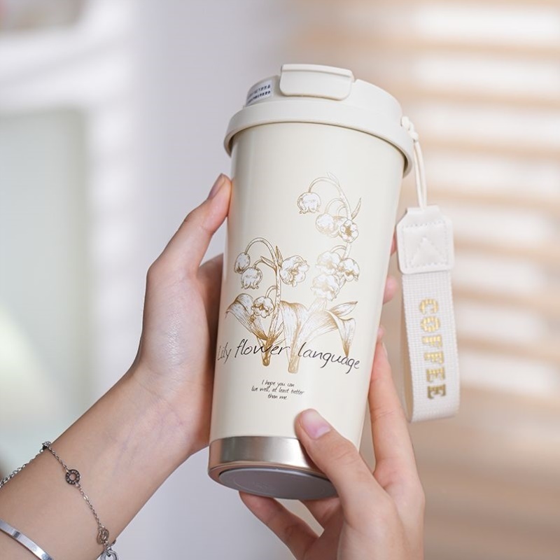 铃兰花保温女士高档水杯新款高颜值精致生日礼物送女生闺蜜高级感