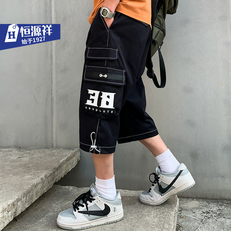 工装裤男夏季薄款港风潮流痞帅休闲裤子韩版潮牌个性百搭五分短裤