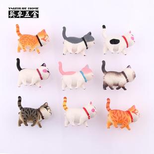 轻奢黄铜可旋转猫拉手日系卡通衣柜门把手可爱抽屉单孔明装小拉手