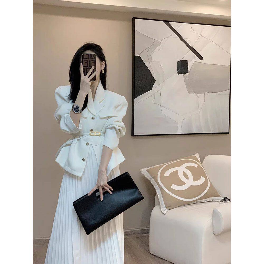 茶系穿搭小香风名媛气质冷淡系女装高级感两件套装裙女