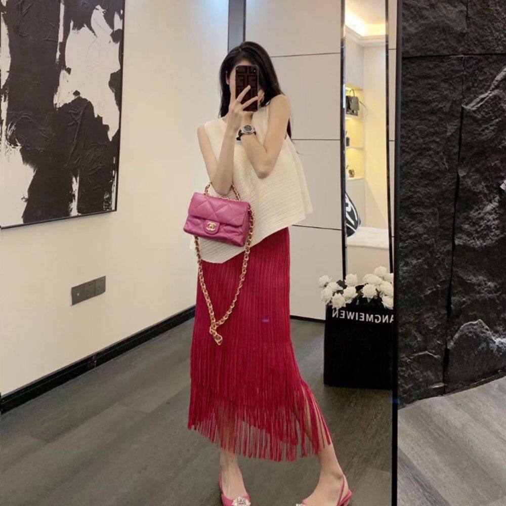 时尚套装女夏季款高级小香风甜美减龄气质半身裙两件套