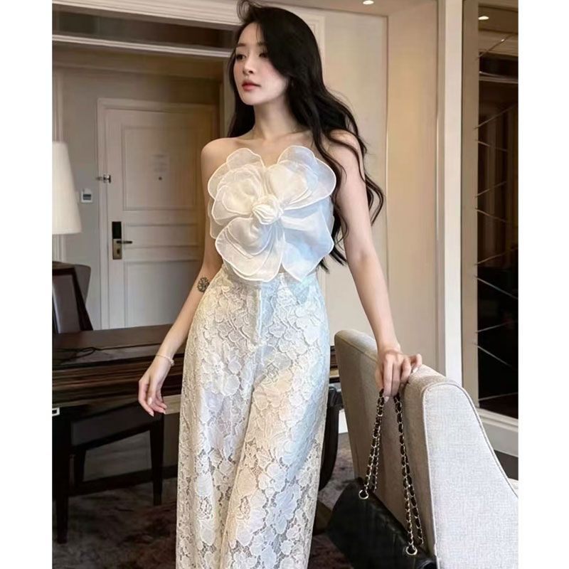 御姐时尚套装女立体花朵