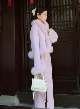 新中式国风紫色套装裙今