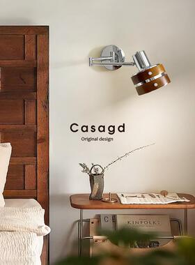 中世纪风格卧室床头壁灯覆古可旋转可折叠包豪斯客厅装饰背景壁灯