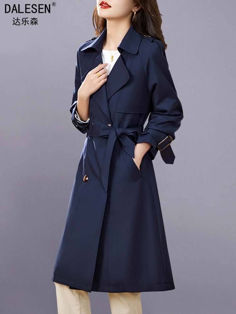 风衣女2025秋冬新款高级感英伦风修身显瘦休闲气质优雅中长款外套