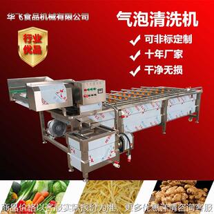 现货苹果清洗沥水线 果蔬气泡清洗设备 黄金梨气泡喷淋清洗机