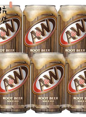 美国进口乐啤露进口碳酸饮料树根啤酒AW ROOT BEER 根汁汽水