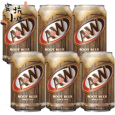 美国进口乐啤露进口碳酸饮料树根啤酒AW ROOT BEER 根汁汽水