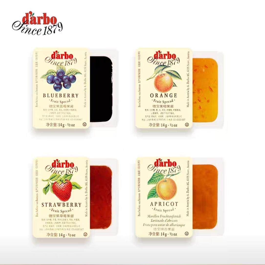 奥地利德宝份装草莓蓝莓苦橙蜂蜜口味果酱20*14g/多省包邮