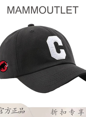 MAMMOUTLET帽子男士夏新款鸭舌帽女ins潮牌字母c防晒棒球帽显脸小