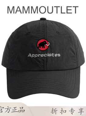 MAMMOUTLET户外薄款帽子女夏季速干透气鸭舌帽山系男士登山棒球帽