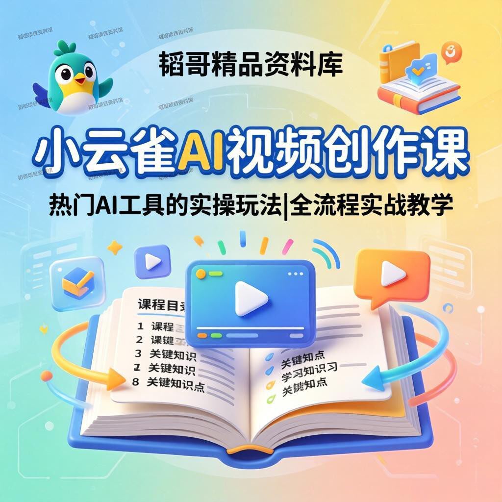小云雀AI视频创作实操教程AI短视频制作新手创业实用技能学习图片
