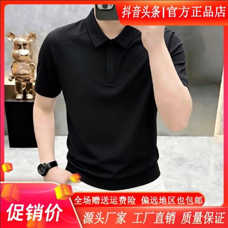 擎凌轻奢男装高档夏季男士休短袖T恤闲时尚潮流百搭翻领POLO衫