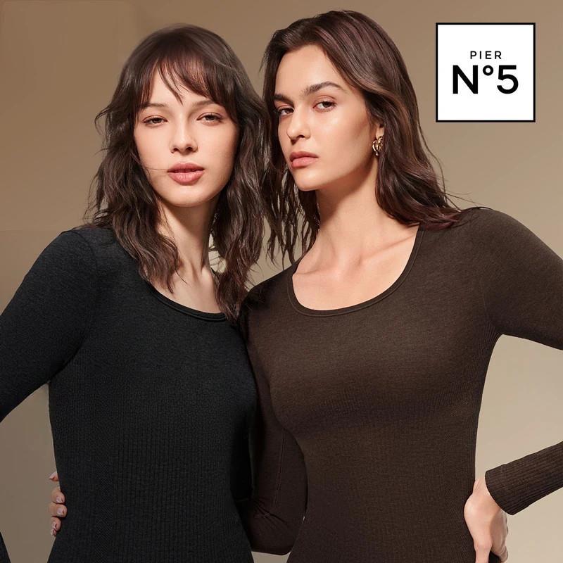 伊妮娅新款10A玻尿酸山茶花香氛修容K塑型显瘦热能衣打底保暖