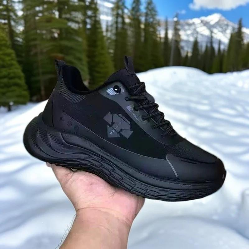 启晟汇优品轻奢加绒n超轻弹厚底冬季百搭革面休闲运动户外跑步男