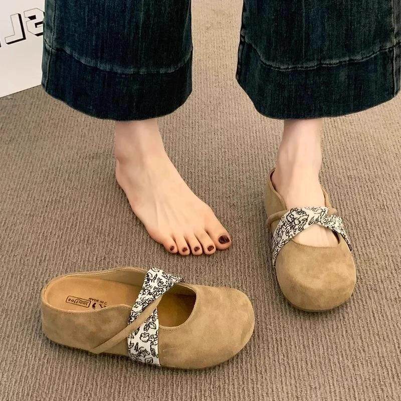 科技优选生活坊3内增高包头半拖鞋女夏外穿博肯鞋超火一脚蹬穆勒